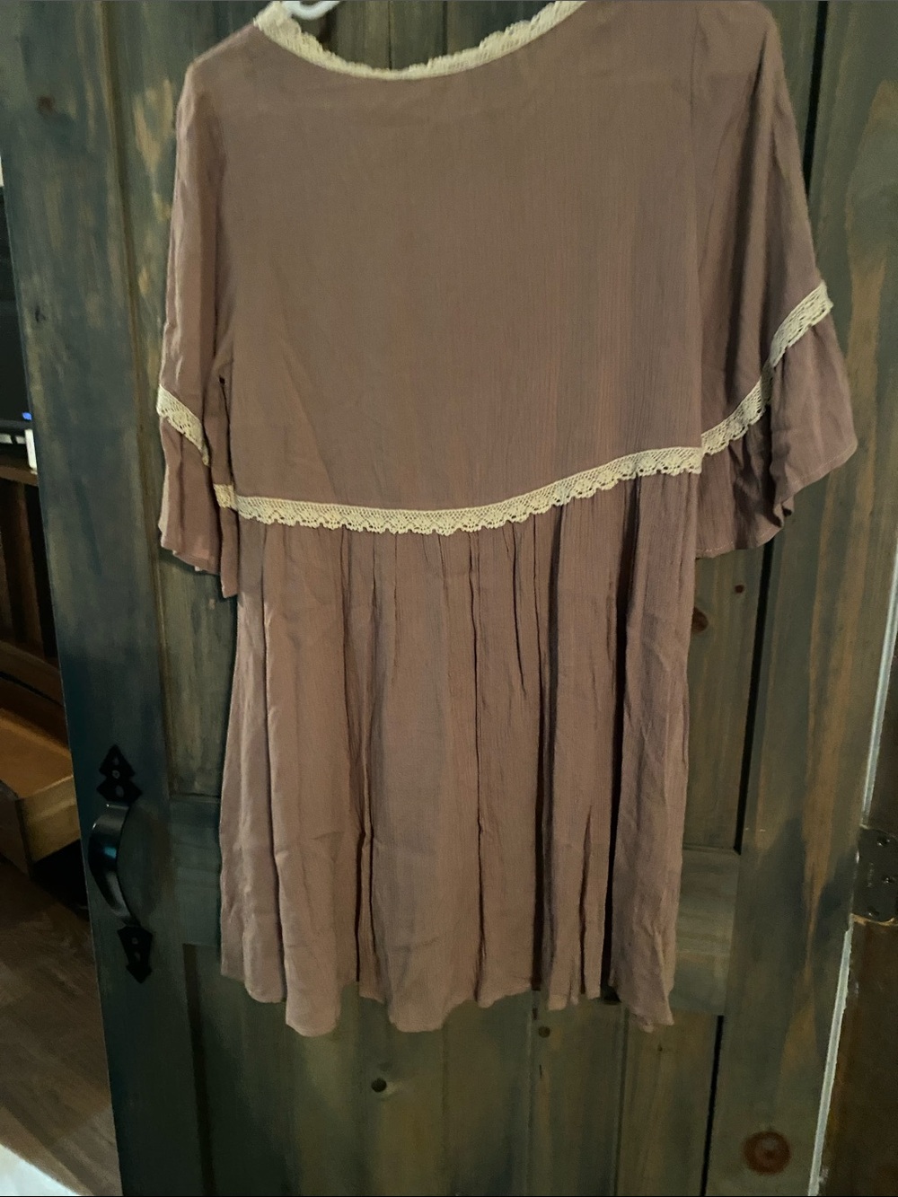 Christian Aliendo light brown Lace-Trim Dress - Picture 4 of 4